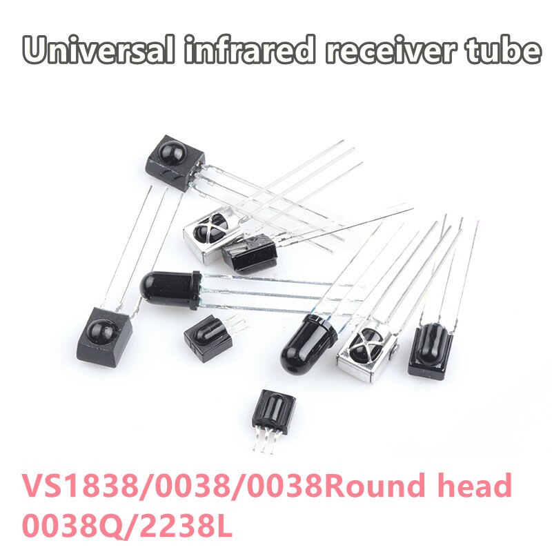3PCS/LOT VS1838 VS0038 HL0038B LF0038Q LF0038L Receiving Head/Infrared Sensor In-line Patch 38KHZ Infrared Receiver Tube