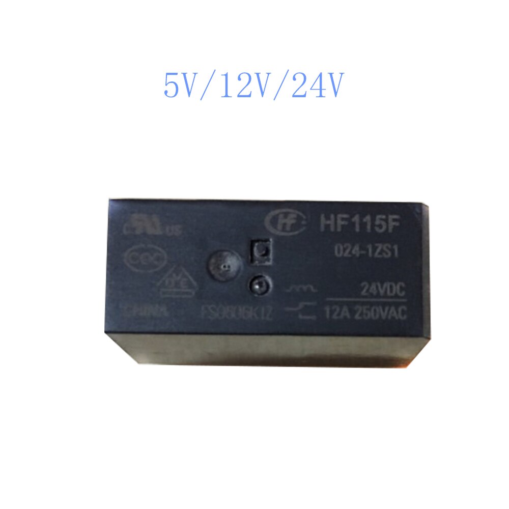 2PCSNew Relay HF115F-005-1ZS1 HF115F-012-1ZS1 HF115F-024-1ZS3 JQX-115F-012-1ZS1 JQX-115F-024-1ZS1 HF115F 024 1ZS1 12A 5PIN