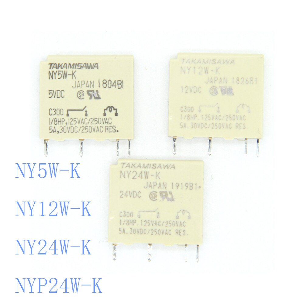 2PCS/lot 100%New Relay NY5W-K NY12W-K NY24W-K NYP24W-K 24VDC NYP24W K 24VDC 5A 4PIN
