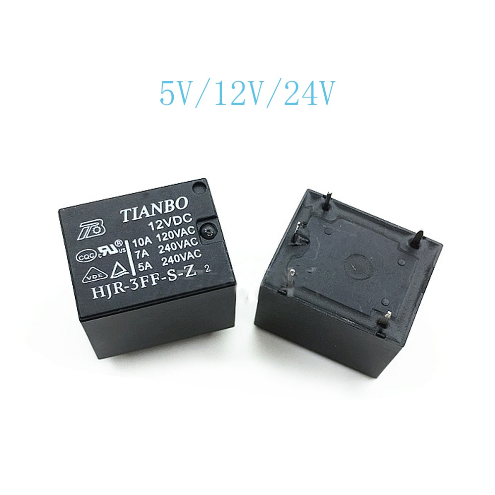 5PCS/lot original New Relay HJR-3FF-S-Z 5VDC HJR-3FF-S-Z 12VDC HJR-3FF-S-Z 24VDC HJR 3FF S Z 5V HJR-3FF-S-Z-12V 10A 5PIN