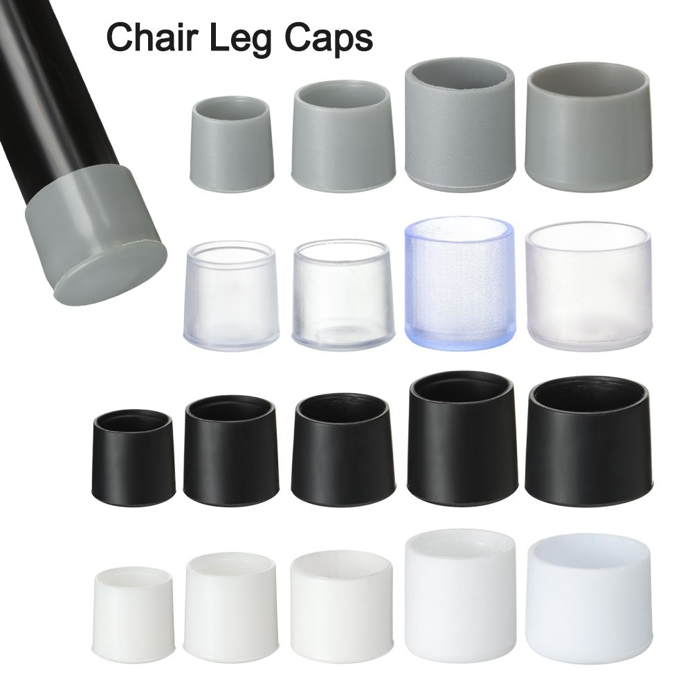 10pcs Rubber Feet Protector Pads Plastic Pipe Cover Furniture Table Chair Covers Hole Plugs Dust Cover Furniture Leveling Feet