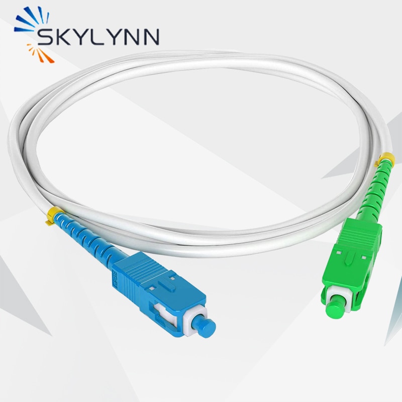 SKYLYNN Wholesale 50 PCS 2 Meter SC/APC-SC/UPC SM G657A2 SX Core White LSZH Optical Fiber Patch Cord Jumper Cable For FTTH