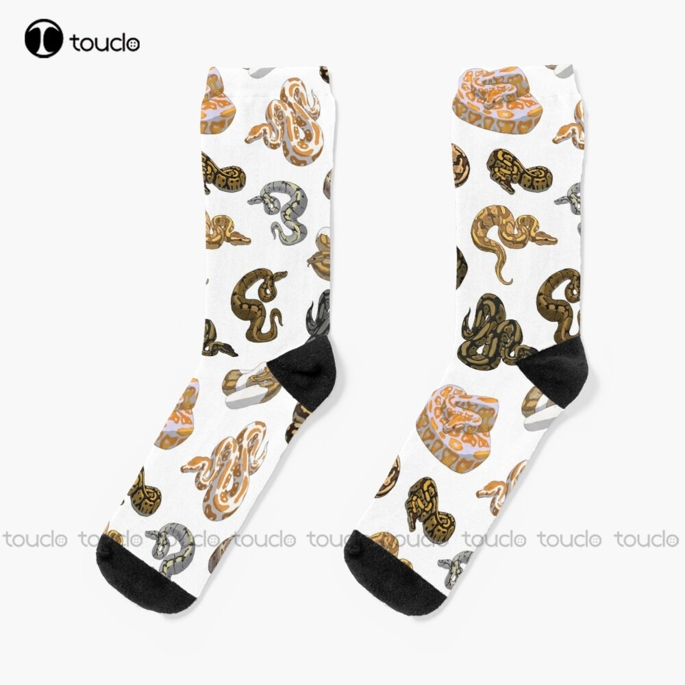Ball Python Morph Snake Pattern Socks Boy Socks Personalized Custom Unisex Adult Teen Youth Socks 360° Digital Print Funny Sock