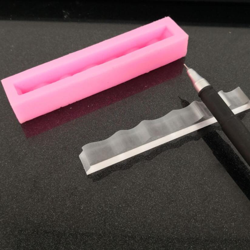Lydia Brush Rest/Holder Make up Organizer Epoxy Resin Molds For Making Dip Ink Pens Makeup Brushes Desktop Craft Custom Mould