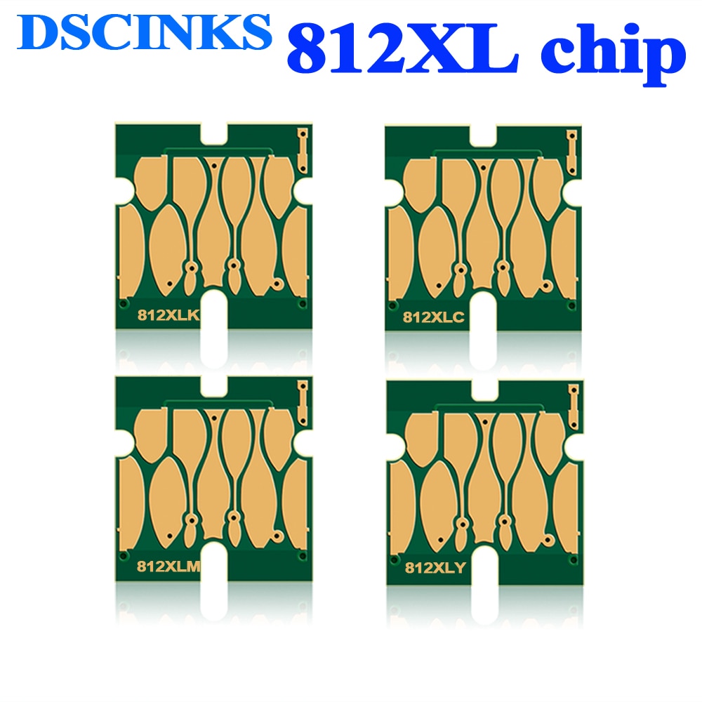 T812XL 812XL Chip for Epson WF-3820 WF-3825 WF-4830 WF-4835 WF-7840 WF-7820 EC-C7000 printer 812XL 812 one time use chip