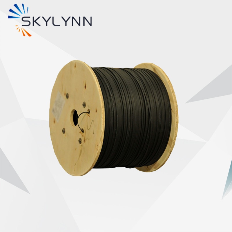 SKYLYNN 1KM Per Roll FTTH Single Mode 2 Core Indoor Fiber Optic Drop Cable With Steel Wire Strength Member LSZH Jacket Black