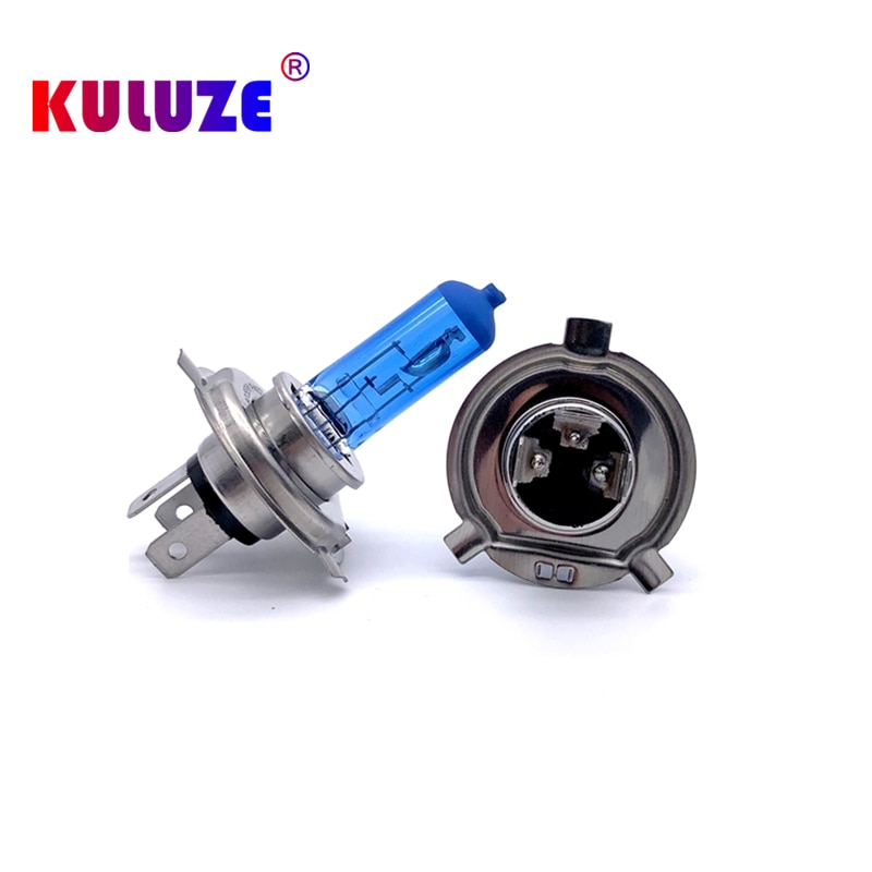 2pcs H4 Super White Headlights P43t 60/55W 12V Quartz Halogen Bulb High Power 100W auto High low Light 6000K