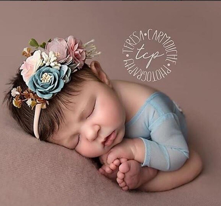 Baby Flower Headdress 3set Baby Photo Headdress Children's Headdress Wreath Seaside Holiday Children's Headband Baby A