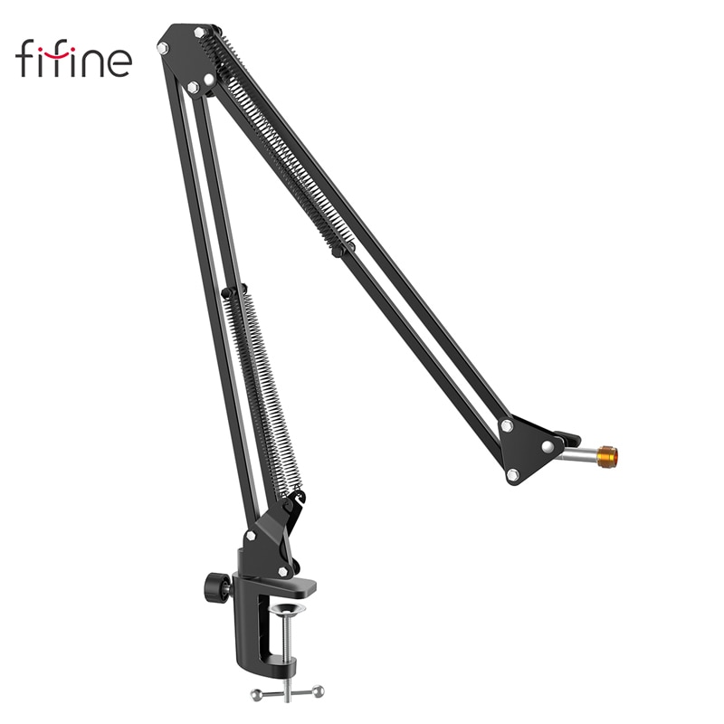 FIFINE Adjustable Microphone Suspension Boom Scissor Arm Stand for K688 K669 K670 K658 K678 K690,Ampligame A6V A8
