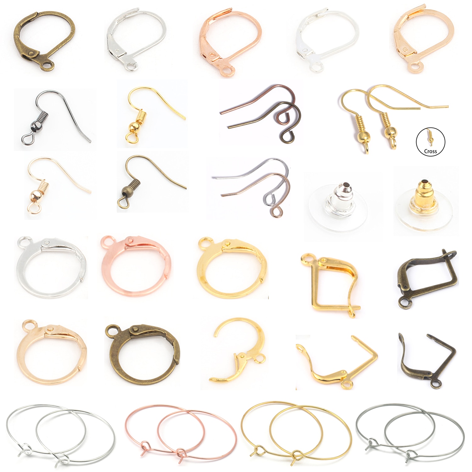 20-100pcs/lot Gold Color Stainless Steel Earring Hooks DIY Findings Earrings Clasps Hooks for DIY JJewelry Making Accessories