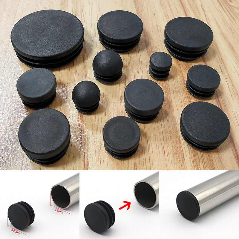 10Pcs Round Pipe Plug Domed Round Plastic Blanking End Caps Tube Pipe Inserts Plug 12/14/16/19/20/22/ 25/28/30/32/ 38 40/45/50MM