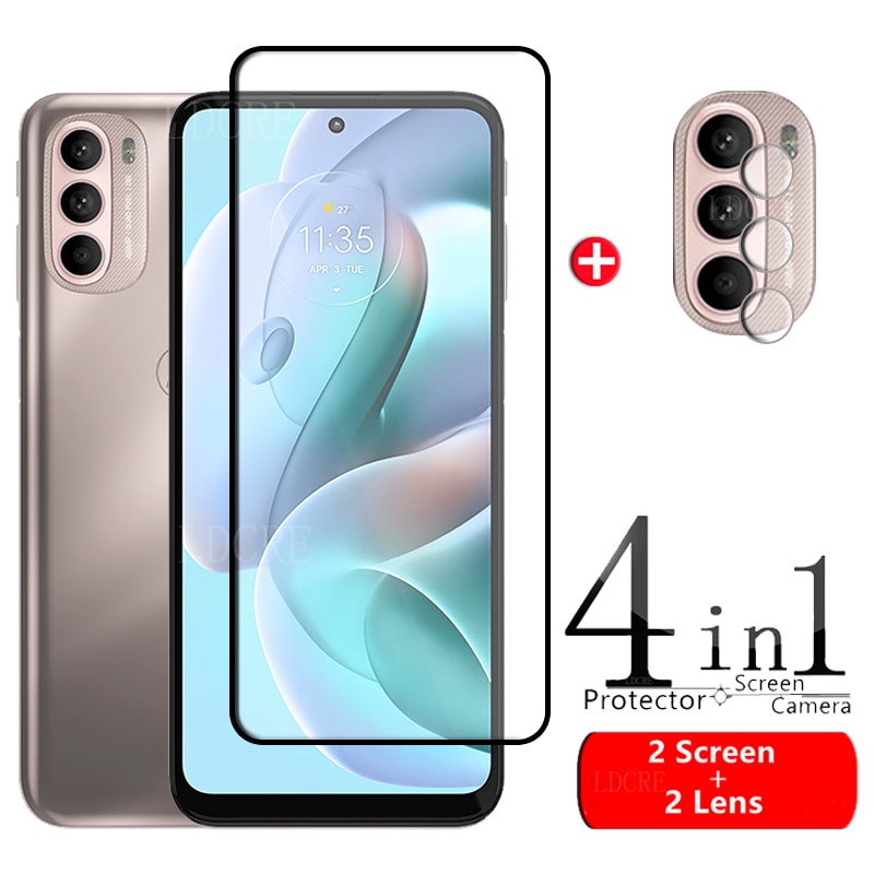 4-in-1 For Motorola Moto G41 Glass For Moto G41 Tempered Glass 9H Full Glue Cover Screen Protector For Moto G 41 G41 Lens Glass