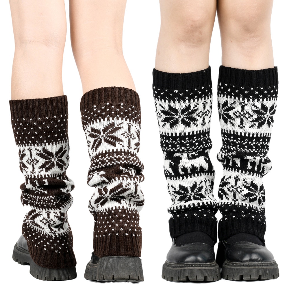 Women Thicken Christmas Socks Stocking Snowflake Fawn Fall Winter Warm Foot Cover Soft Leg Warmers XMAS Gift