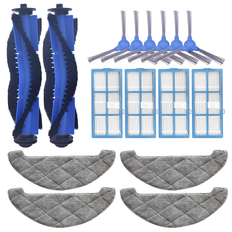 Replacement for Proscenic 850T/850P Robotic Vacuum Cleaner Parts Side Brush Mop Cloth Hepa Filter Rags Main Brush Roll