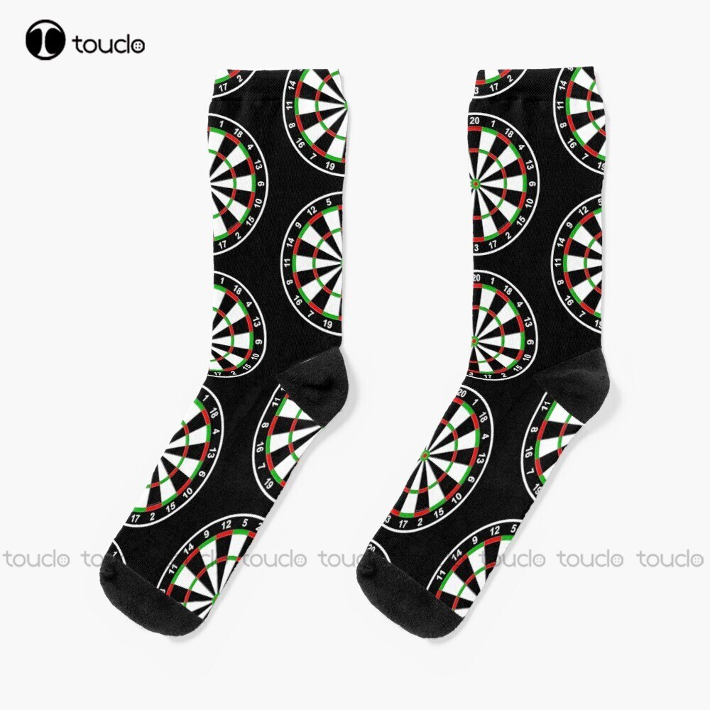 Darts - Human Dartboard Socks Black Soccer Socks Christmas New Year Gift 360° Digital Print Personalized Custom Hd High Quality