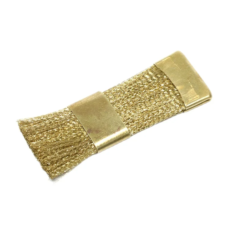 1pc Nail Drill Bit Cleaning Brush Golden Color Portable For Electric Manicure Drills Copper Wire