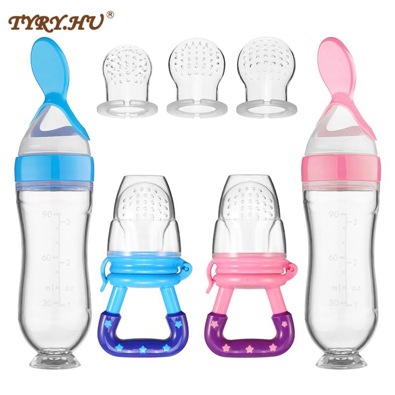 Baby Spoon Bottle Feeder Dropper Silicone Spoons for Feeding Medicine Kids Toddler Cutlery Utensils Children Accessories Newborn