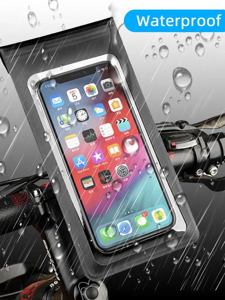 Bicycle Mobile Phone Holder Stand Waterproof Handlebar Bracket Cell Phone Support Case Bike Phone