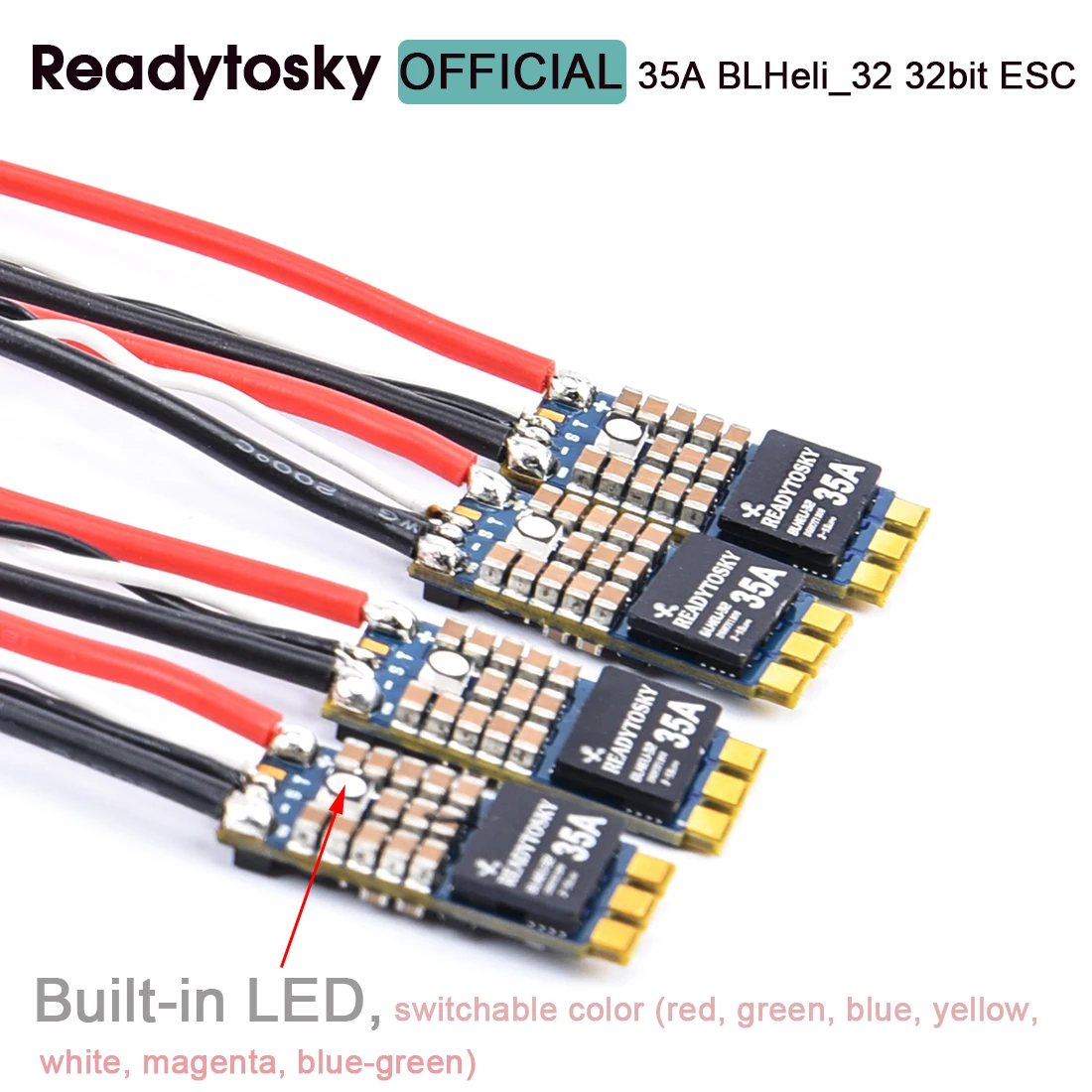 35A BLHeli_32 BLheli-32 32bit 2-5S ESC w/ LED Support Dshot1200 Multishot for FPV Freestyle RC