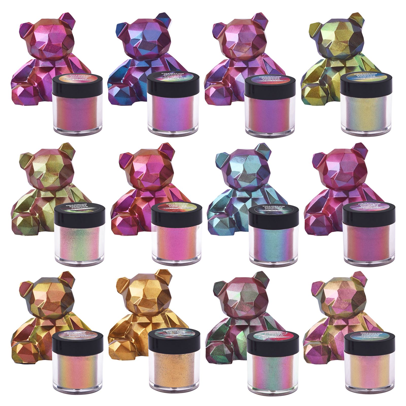 Mirror Chameleon Powder Resin Pigment Pearlescent Glitter Magic Discolored Dye Jewelry Making Tool Nail Art Decoration Makeup