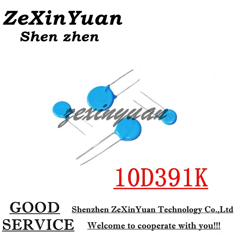 10PCS/LOT 10D391K 391KD10 390V 10MM varistor piezoresistor