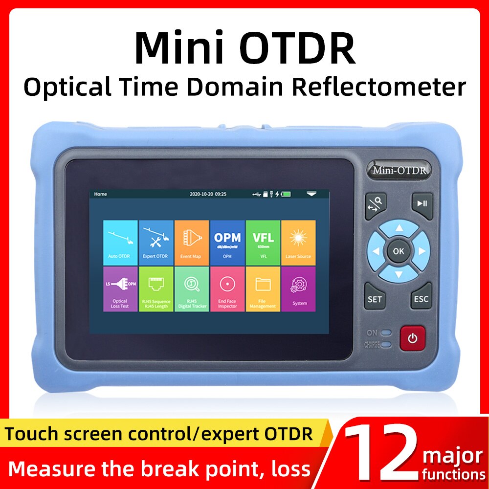 MINI OTDR1310/1550nm FC/UPC 4.3 inch touch screen VFL OLS OPM Event Map Ethernet Cable Tester network Free shipping