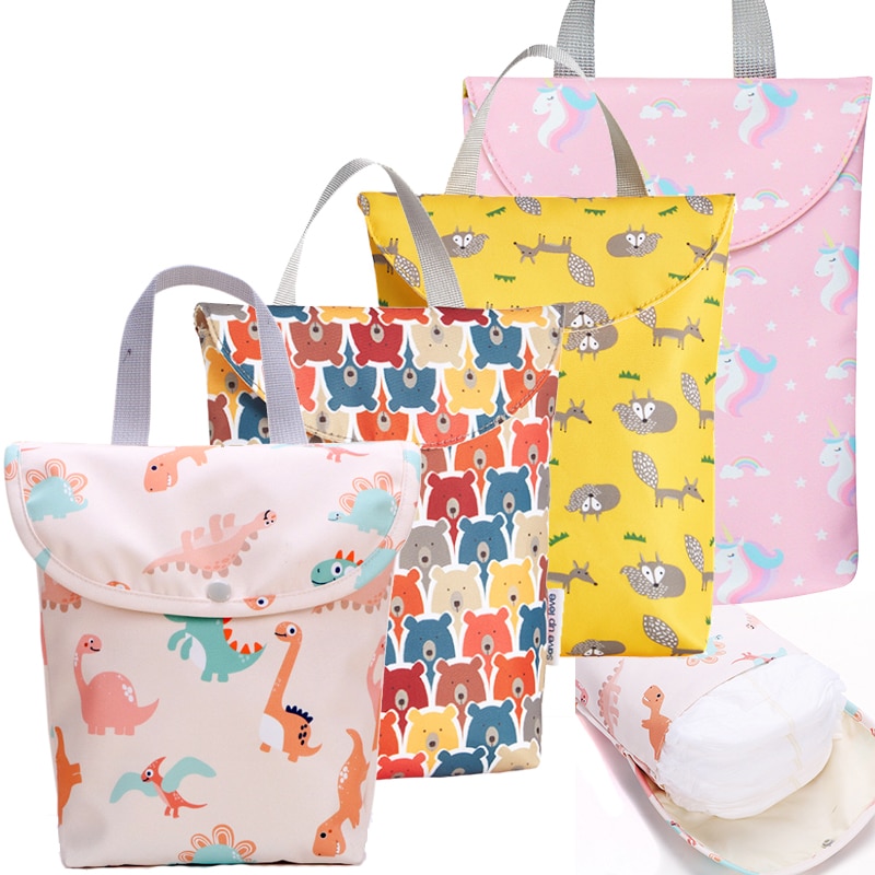 Multifunctional Baby Diaper Bag Caddy Organizer Reusable Waterproof Wet/Dry Cloth Bag Fashion Mummy StorageTravel Nappy Bag