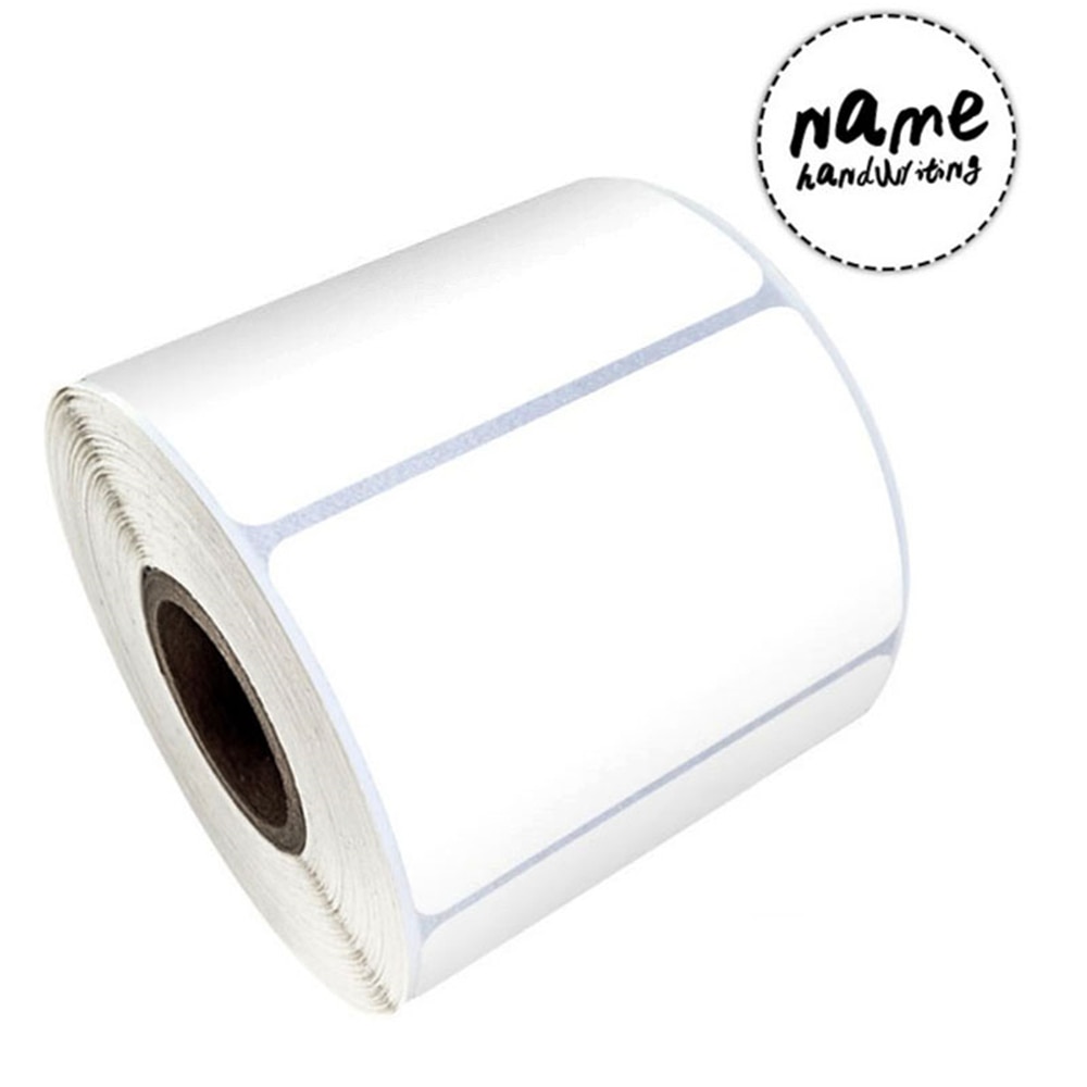 White Blank DIY Stickers Waterproof Writing Stickers Reusable Blank Sticker for Food Storage Box Stationery Classification Label