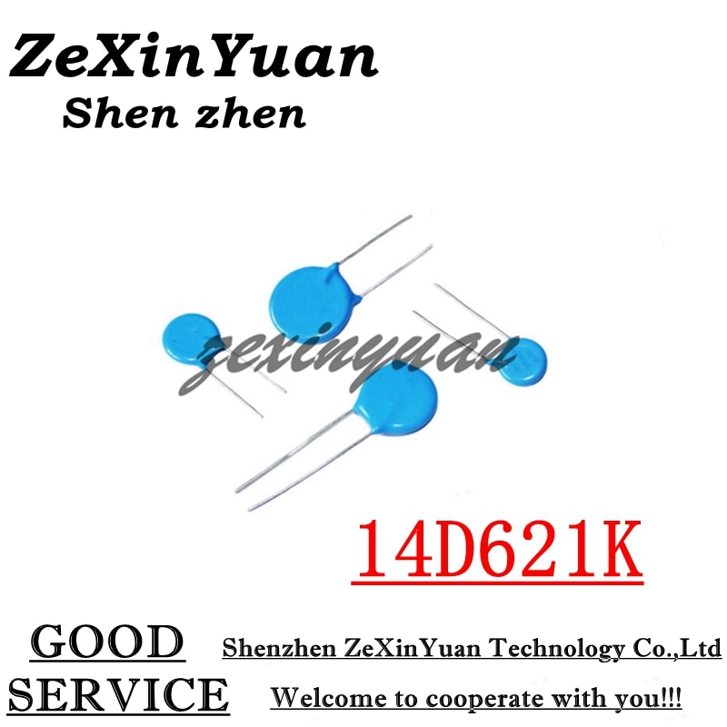 10PCS/LOT 14D621K 620V 14D621 621KD14 14MM varistor piezoresistor