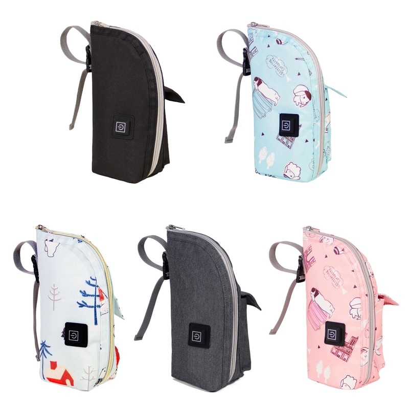 USB Baby Bottle Warmer Portable Travel Milk Warmer Infant Feeding Bottle Warm Cover Insulation Thermostat Warming Bag