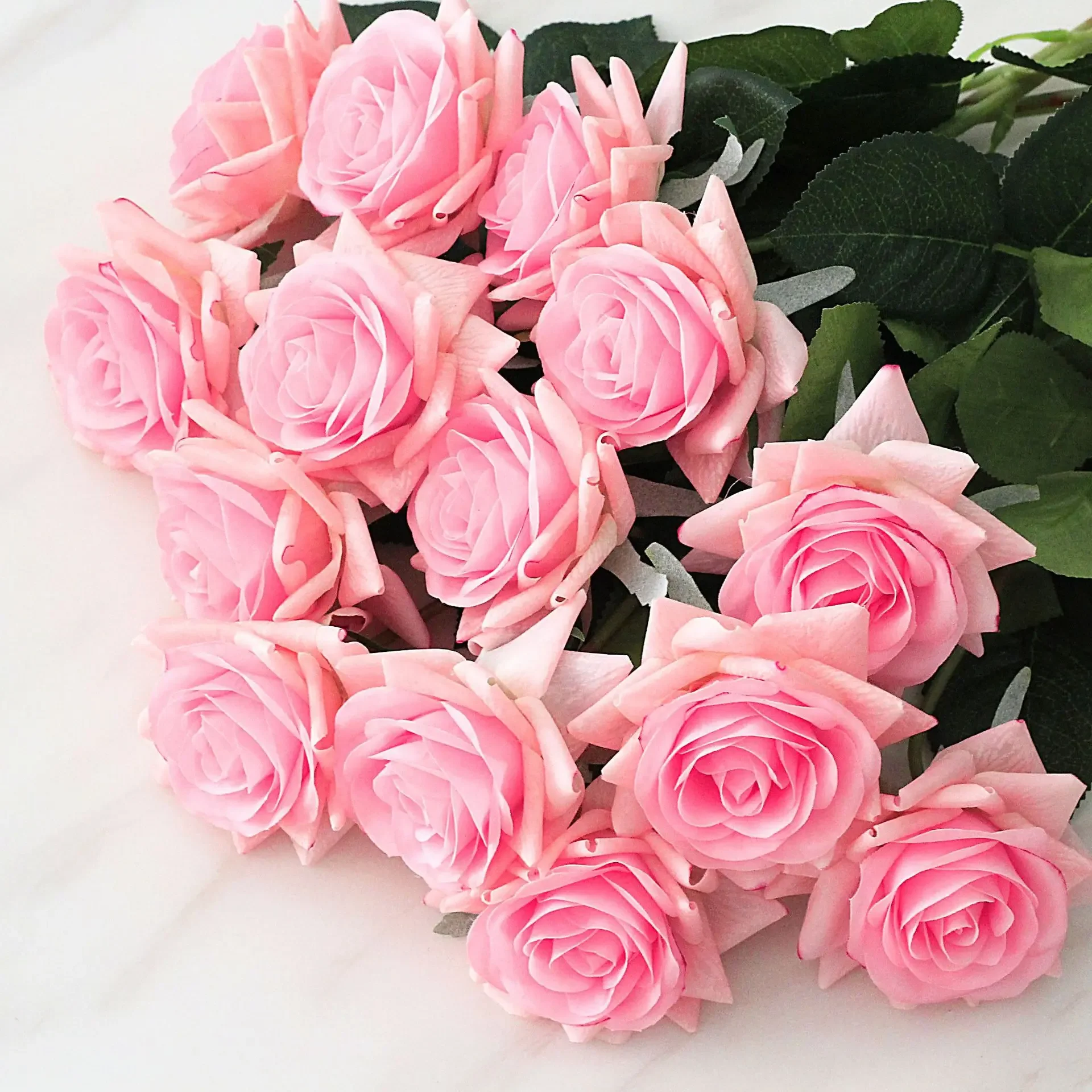 15Pcs/lot High Quality Artificial Flowers Decor Rose Latex Flower Home Decoration Real Touch Rose