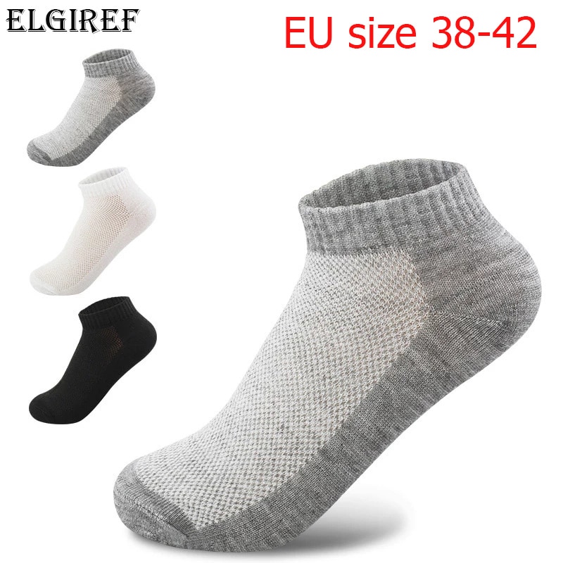 1 Pair Breathable Men's Socks Short Ankle Socks Men Solid Mesh High Quality Male Boat Socks HOT SALE 2021 Hot Men Socks Mei