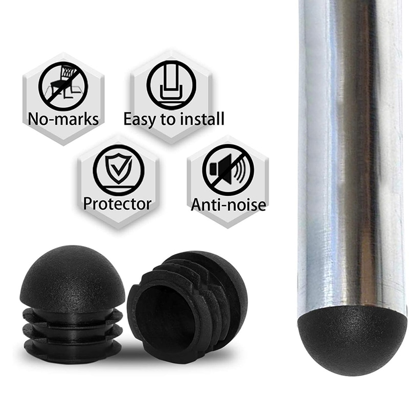 Tube Insert Plug Furniture Feet Round Pipe Tubing End Caps Table Chair Leg End Cover 16-25mm Household Accessories