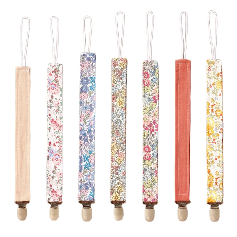 Baby Pacifier Clip Chain Cotton Linen Soother Belt Dummy Nipple Holder Leash Strap for Infant