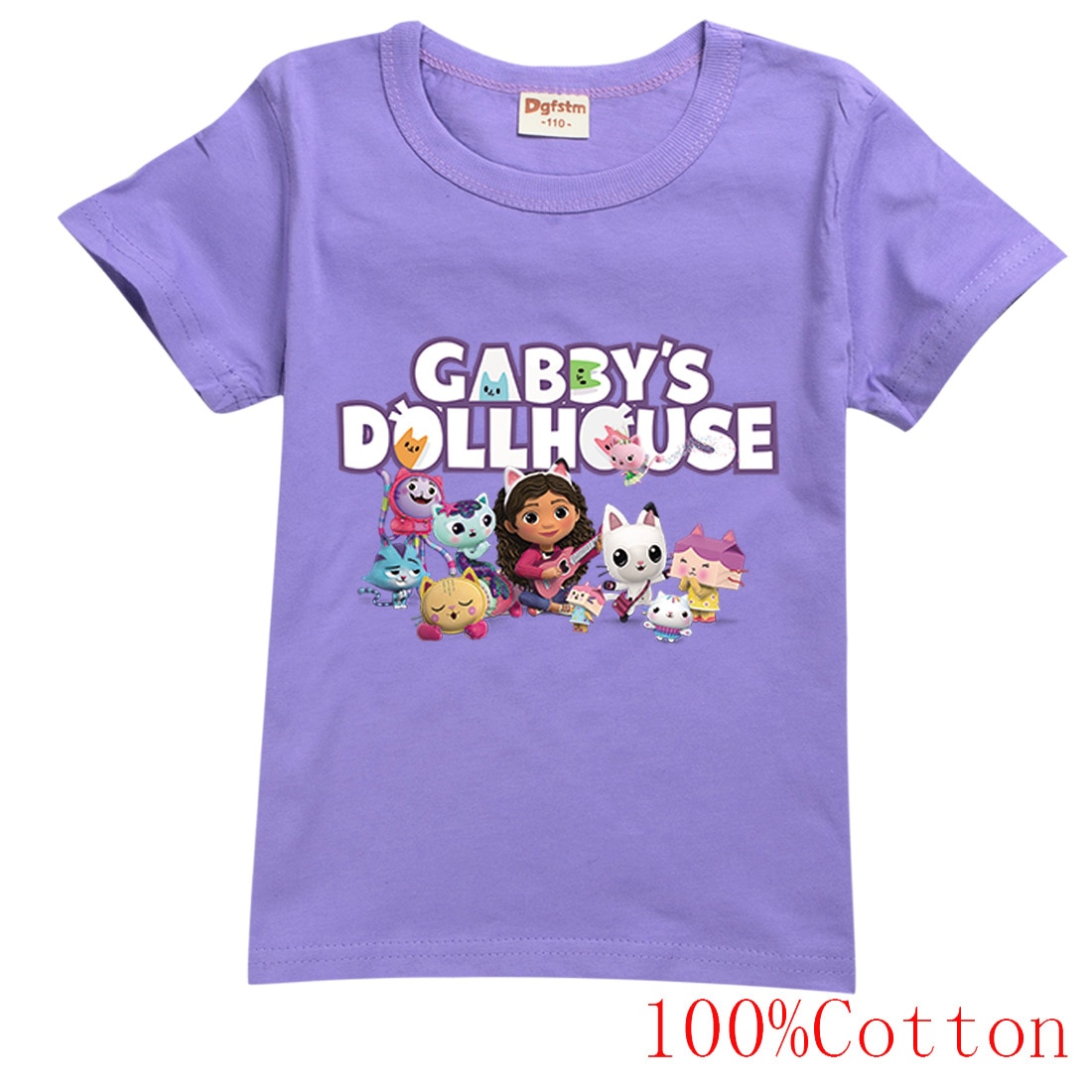 2-16Y Kids Gabbys Dollhouse Cats T-shirt Baby Boys Summer Clothes Toddler Girls Casual Tops Children Short Sleeve Cotton TShirts
