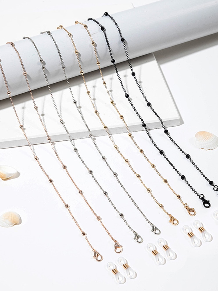 Fashion Eyeglasses Chain Women Trendy Vintage Sunglasses Chains Eyewear Cord Mask Holder Masking Chain Metal Necklace Gift