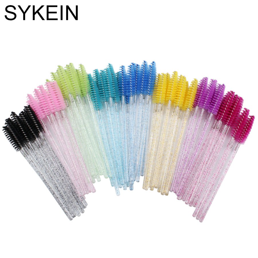 Eyebrow Mascara Wand Eyelash Spoolie Brush 50 pcs/set Wholesale Disposable Lash Wands Eyelash Extension Brush