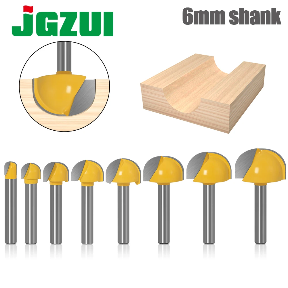 6mm Shank 6 8 12 16 18 20 22mmCNC tools solid carbide round nose Bits Round Nose Cove Core Box