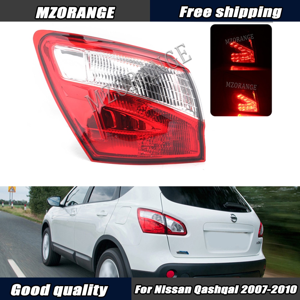 Car Outer Rear Tail Light For Nissan Qashqai 2010-2014 EU Version Brake Fog Lamp Running Light Warning Car Accessories