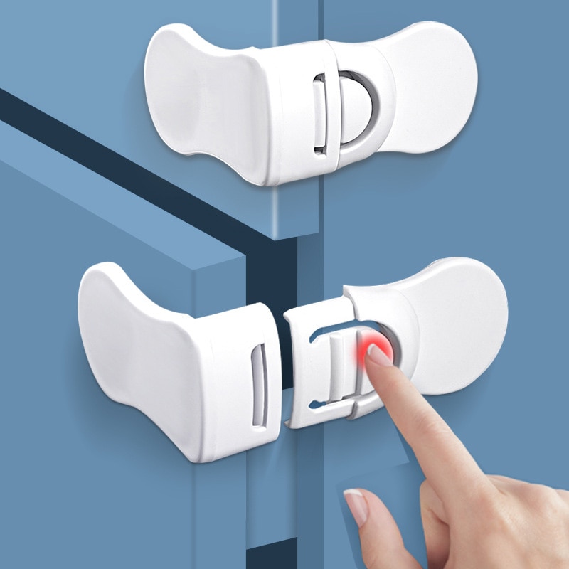 Home ABS Cabinet Drawer Locks for Children Anti-Pinch Hand Baby Care Refrigerator Locks for Kids Safety Protection 1/2/3PCS