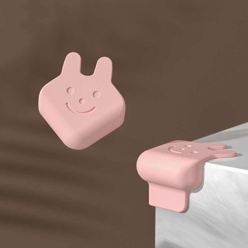 Rabbit Cartoon Silicone Safe Corner Protector for Child Baby Anticollision Protection Cover Angle Pads From Table Desk Furniture