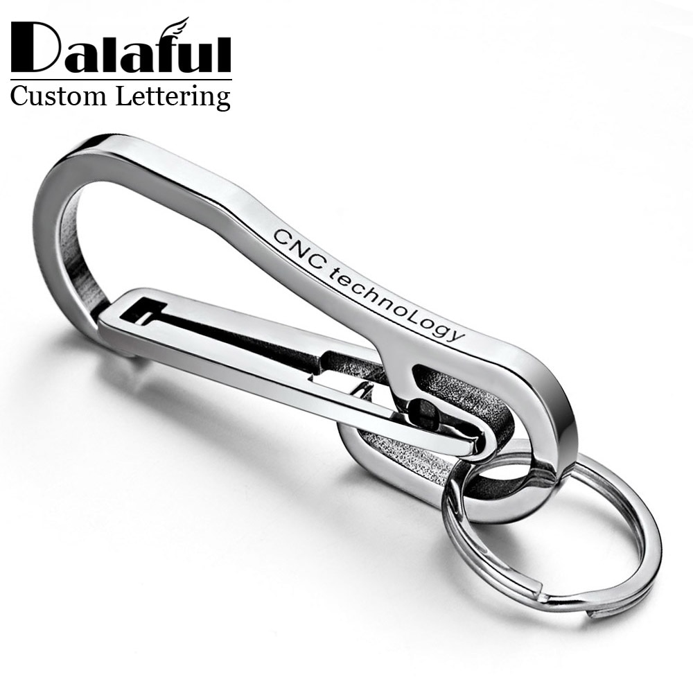Stainless Steel Keychain Custom Lettering High-grade Keyring Personalized For Men's Car Buckle Key Chain Ring Holder K415