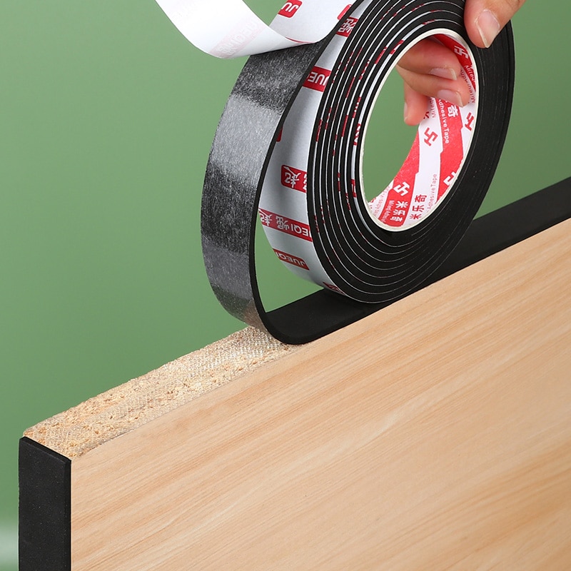 Self-dhesive EVA Rubber Foam Edge Banding Edgeband 9MM 12MM 14MM 15MM 16MM 17MM 18MM 20MM 22MM 25MM 28MM 30MM - 60MM White Black