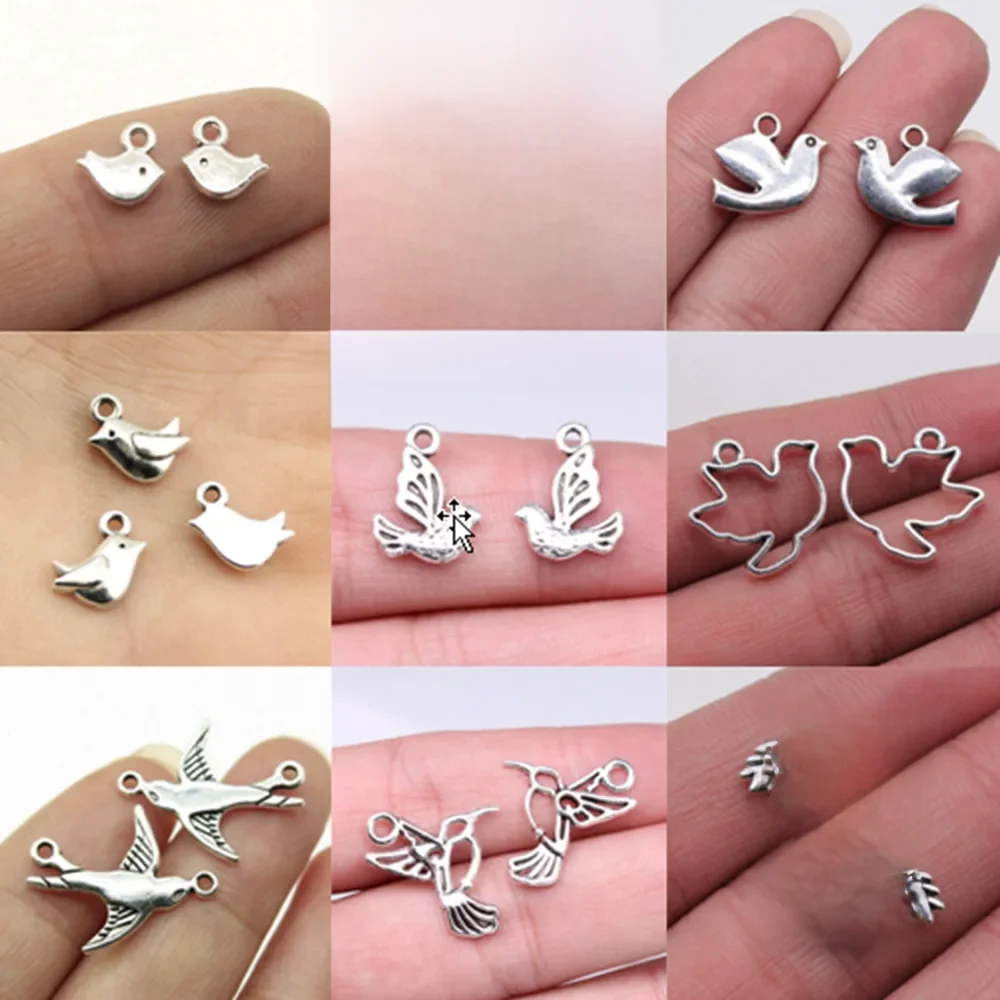 Bulk Charms For Jewelry Making Kit Pendant Diy Jewelry Accessories Hollow Dove Of Peace Charms
