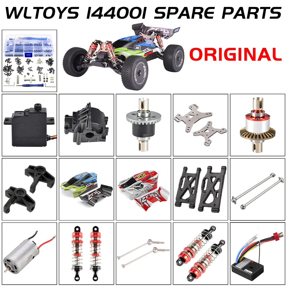 RC Car Parts WLtoys 144001 1/14 RC Car Spare Parts Car Servo Receiver Motor/Swing Arm/Car Body Shell