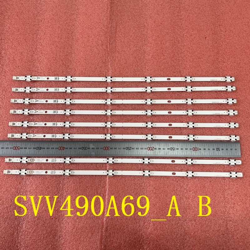 Kit 8pcs LED backlight For Panasonic BTX-49GX550B 49FX550B 49GS352B 49V5863DG LT-49C890 JL.D49061330-078AS 078HS-M SVV490A69_A B