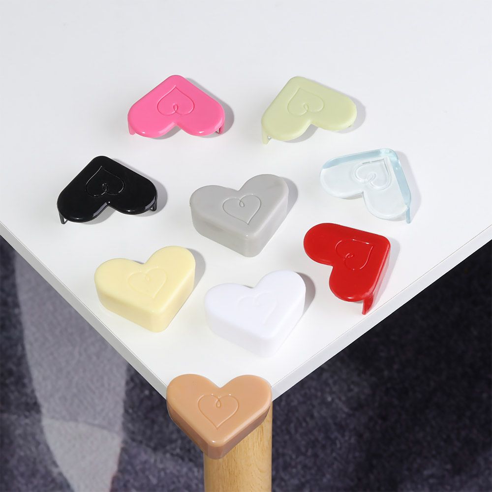 Quality 4 PCS Soft Heart-shaped Baby Safety Silicone Edge Corner Guards Infant Care Angle Anti-collision Table Angle Protection