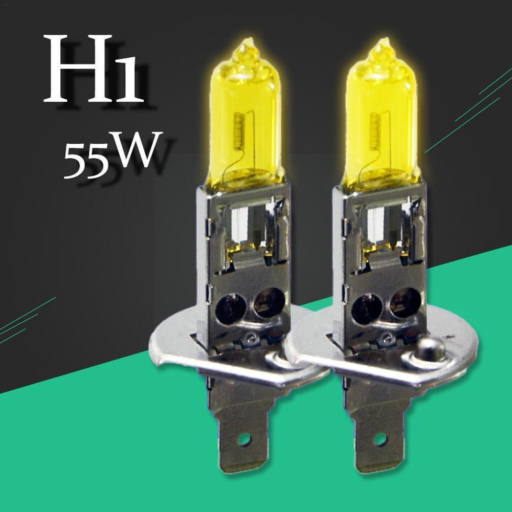 1PC Yellow H1 Halogen Bulb 12V/55W 3000K Quartz Glass Supplies Lamp Auto Dropshipping Lamp Auto Car lights HeadLight Car Xe M1O1