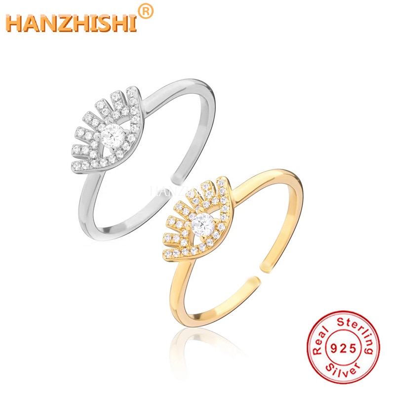 Adjustable Rings Authentic 925 Sterling Silver Eye Open Size Rings For Women Female Original Jewelry Birthday Couple Gift