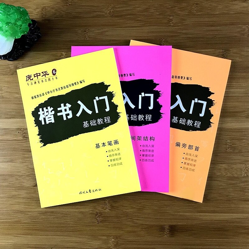 Pang Zhonghua Hard Pen Practice Copybook Regular Script Chinese Calligraphy Skill Book Basic Strokes Radicals Structure Practice